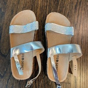 Limited Too Size 13 Silver Sparkle Girls Sandals